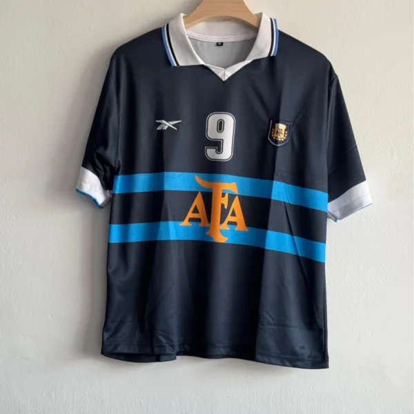 ARGENTINA 1999 AWAY KIT BATISTUTA FIVESLEEVE POLO EMBROIDERY