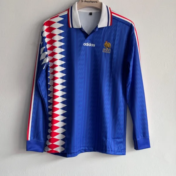 FRANCE 1994 HOME KIT ZIDANE FULLSLEEVE POLO EMBROIDERY