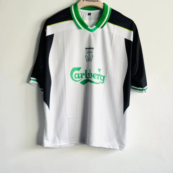LIVERPOOL GERRARD GREEN AND WHITE FIVESLEEVE POLO