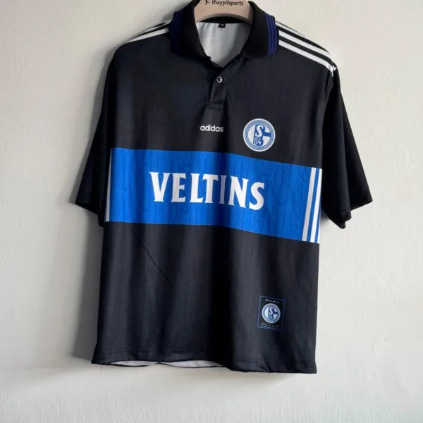 SCHALKE 1997-98 AWAY KIT OZIL FIVESLEEVE POLO