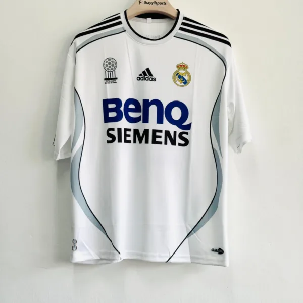 REAL MADRID 2006-07 HOME KIT BECKHAM FIVESLEEVE
