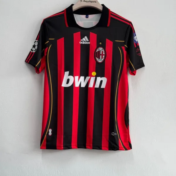 ACMILAN 2006-07 HOME KIT MALDINI POLO EMBROIDERY