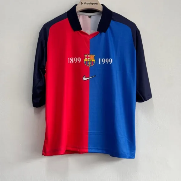 BARCELONA 1999-2000 HOME KIT MESSI FIVESLEEVE POLO