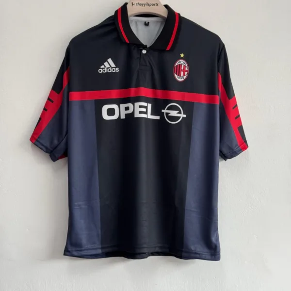 ACMILAN 2000-01 AWAY KIT MALDINI FIVESLEEVE POLO