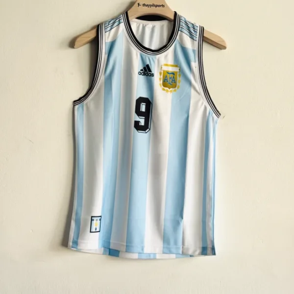 ARGENTINA 2002 HOME KIT BATISTUTA SLEEVELESS