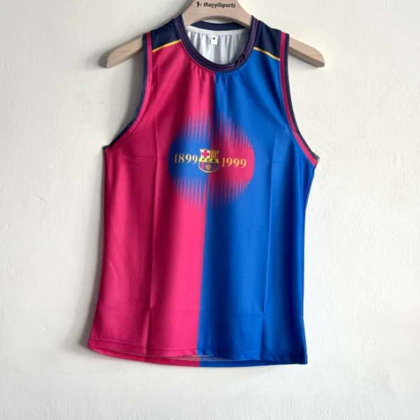 BARCELONA 1999-2000 HOME KIT FIGO SLEEVELESS