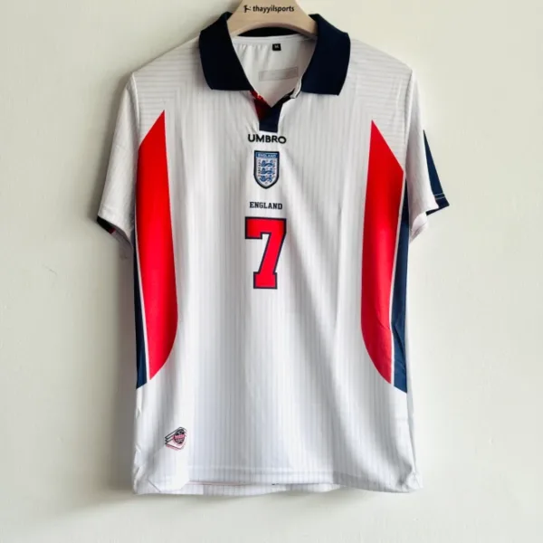 ENGLAND 1998 HOME KIT BECKHAM POLO EMBROIDERY