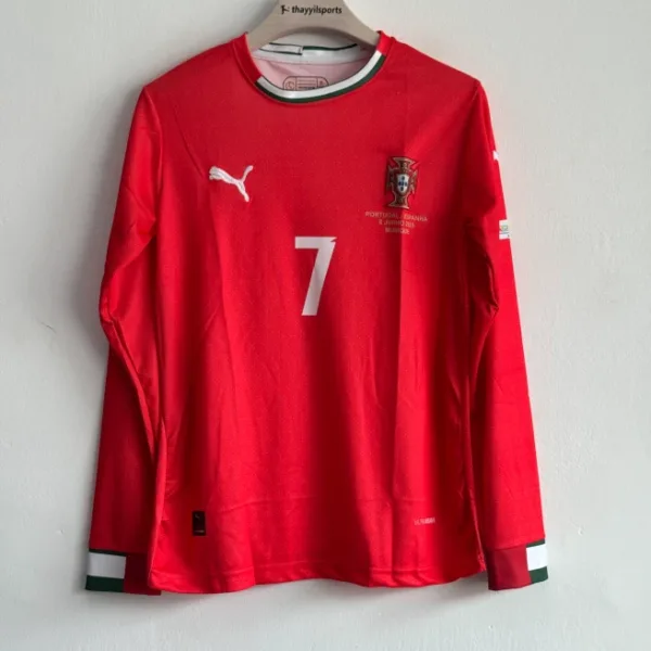 PORTUGAL 25-26 HOME KIT RONALDO FULLSLEEVE EMBROIDERY