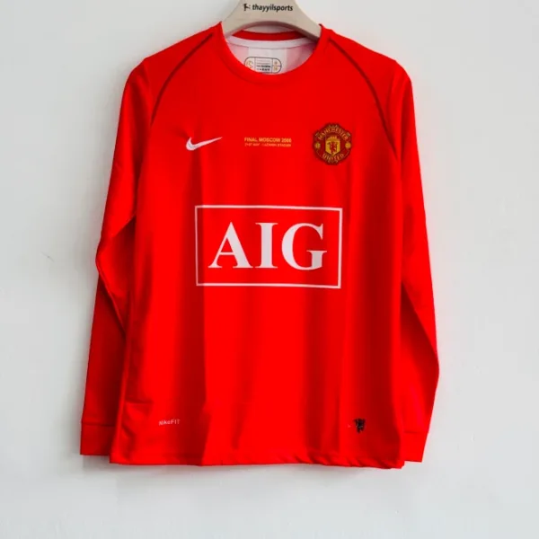 MANCHESTER UNITED 2007-08 HOME KIT ROONEY FULLSLEEVE EMBROIDERY