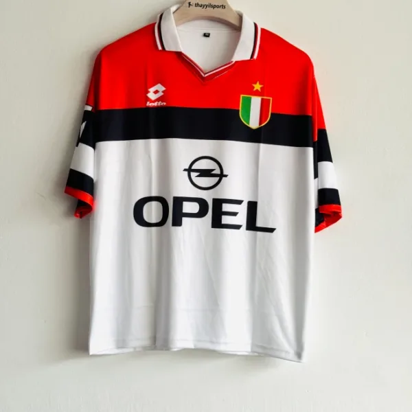 ACMILAN 1994-95 AWAY KIT MALDINI FIVESLEEVE POLO