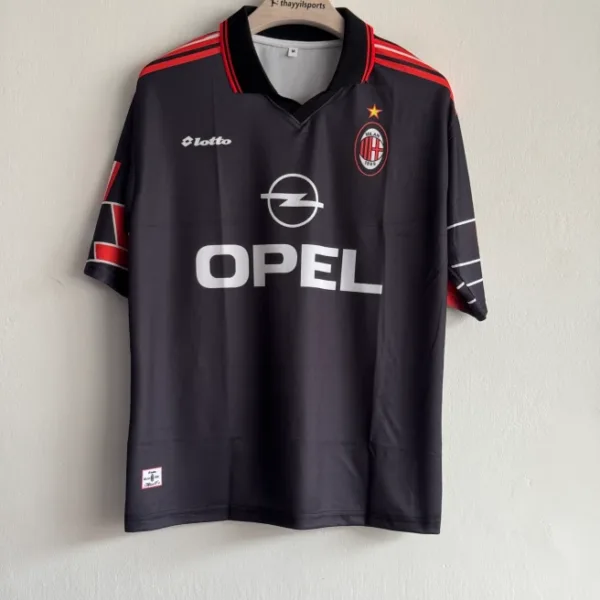 ACMILAN 1997-98 THIRD KIT MALDINI FIVESLEEVE POLO