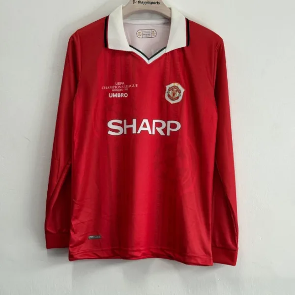 MANCHESTER UNITED 1999 HOME KIT RONALDO FULLSLEEVE POLO EMBROIDERY