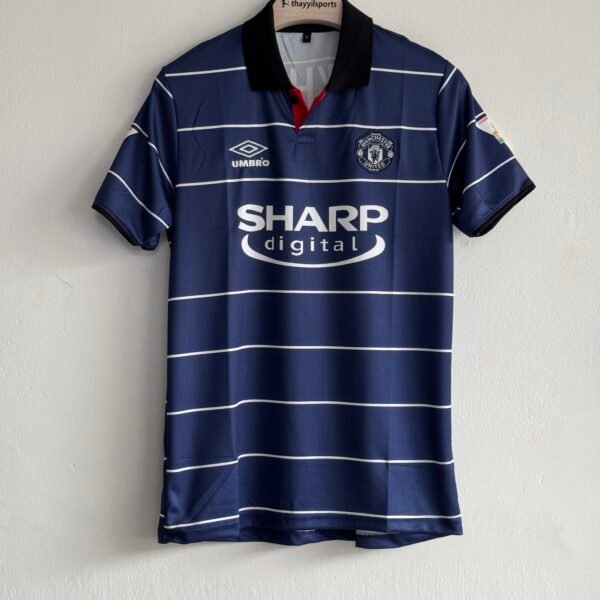 MANCHESTER UNITED 1999-2000 AWAY KIT BECKHAM POLO EMBROIDERY