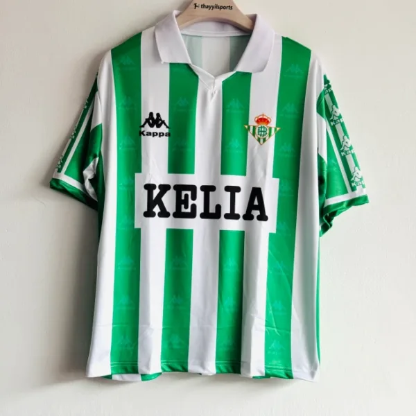 REAL BETIS 1995-96 HOME KIT BELLERIN FIVESLEEVE POLO