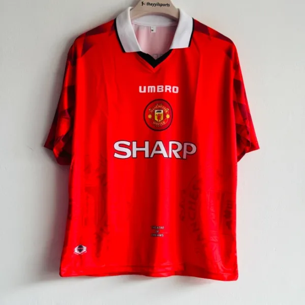 MANCHESTER UNITED 1996-97 HOME KIT CRUYFF FIVESLEEVE POLO