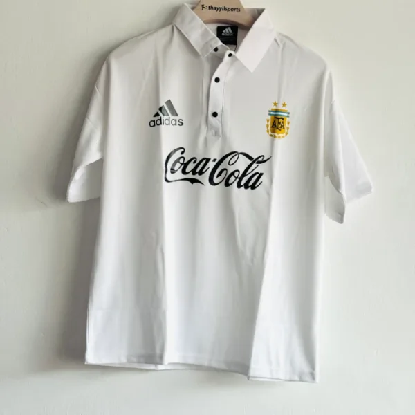 TSHIRT ARGENTINA WHITE FIVESLEEVE POLO