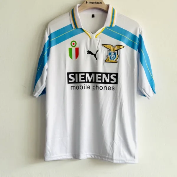 LAZIO 2000-01 AWAY KIT CRESPO FIVESLEEVE POLO EMBROIDERY