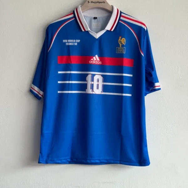 FRANCE 1998 HOME KIT ZIDANE FIVESLEEVE POLO