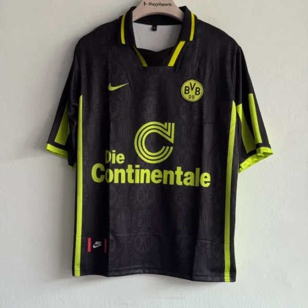 DORTMUND 1996-97 AWAY KIT MOLLER FIVESLEEVE POLO EMBROIDERY