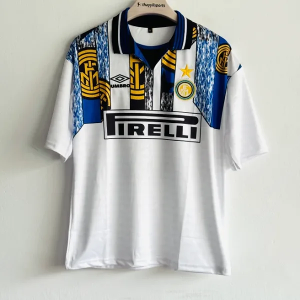 INTERMILAN 1996-97 AWAY KIT CARLOS FIVESLEEVE POLO EMBROIDERY