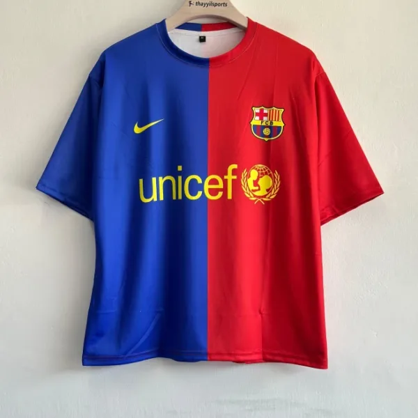 BARCELONA 2008-09 HOME KIT MESSI FIVESLEEVE