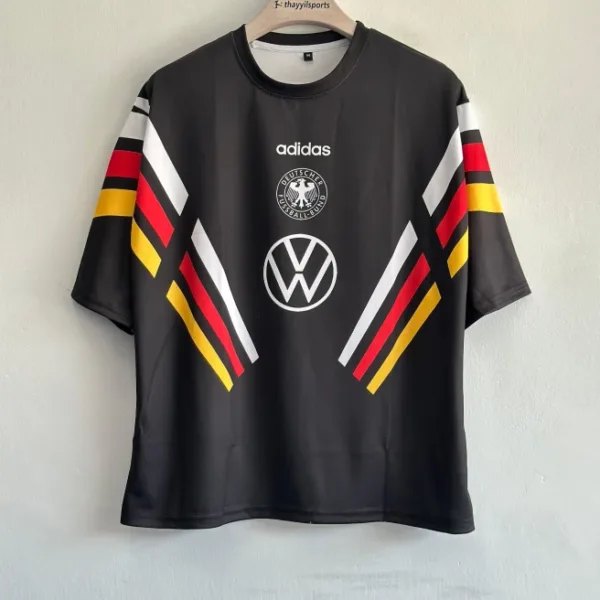 GERMANY 1996 KIT BLACK BECKENBAUER FIVESLEEVE