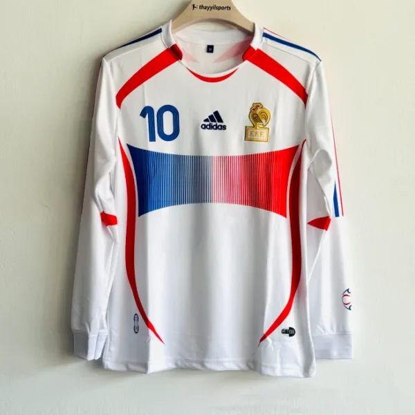 FRANCE 2006-07 AWAY KIT ZIDANE FULLSLEEVE EMBROIDERY