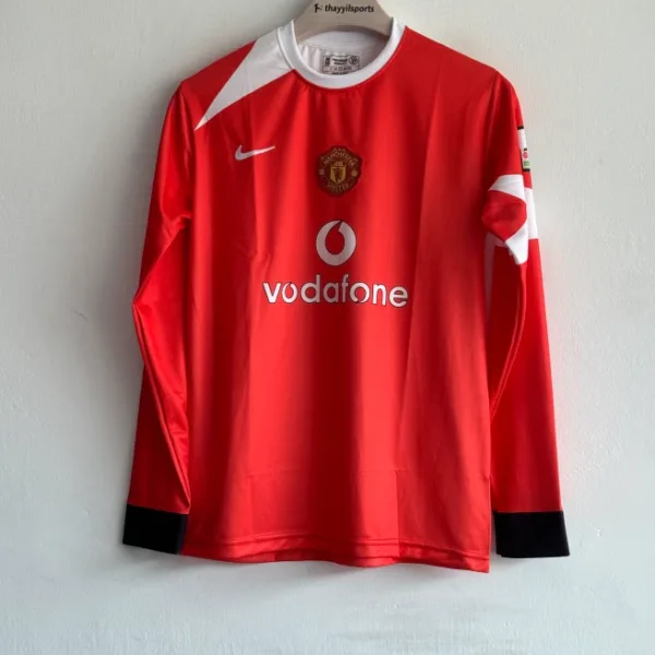 MANCHESTER UNITED 2004-05 HOME KIT BECKHAM FULLSLEEVE EMBROIDERY