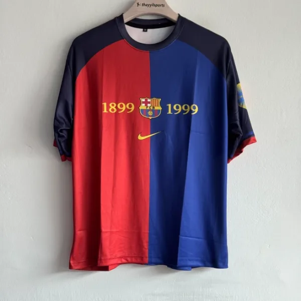 BARCELONA 1999-2000 HOME KIT MESSI FIVESLEEVE