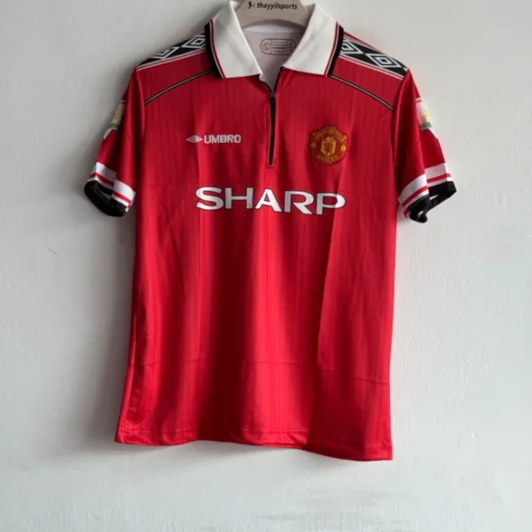 MANCHESTER UNITED 1998-99 HOME KIT BECKHAM POLO EMBROIDERY