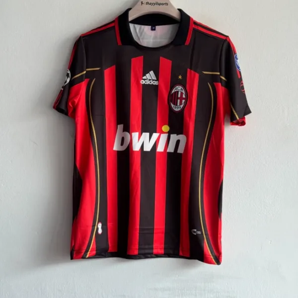 ACMILAN 2006-07 HOME KIT MALDINI POLO EMBROIDERY