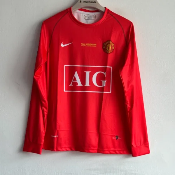 MANCHESTER UNITED 2007-08 HOME KIT RONALDO FULLSLEEVE EMBROIDERY