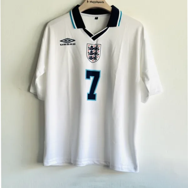 ENGLAND 1996 HOME KIT BECKHAM FIVESLEEVE POLO