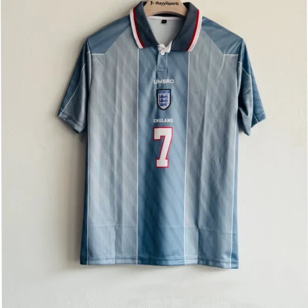 ENGLAND 1996 AWAY KIT BECKHAM POLO EMBROIDERY