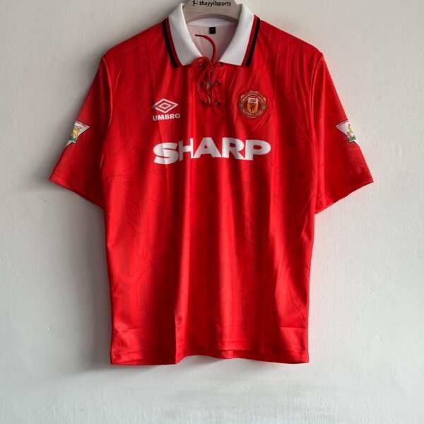 MANCHESTER UNITED 1994-95 HOME KIT BECKHAM POLO EMBROIDERY