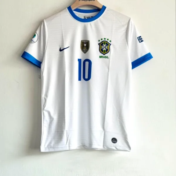 BRAZIL 2010 AWAY KIT NEYMER EMBROIDERY