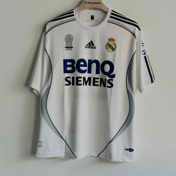 REAL MADRID 2006-07 HOME KIT BECKHAM FIVESLEEVE