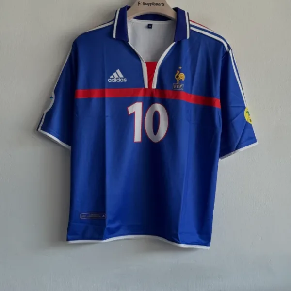 FRANCE 2000 HOME KIT ZIDANE FIVESLEEVE POLO