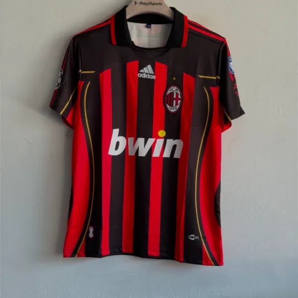ACMILAN 2006-07 HOME KIT MALDINI POLO EMBROIDERY