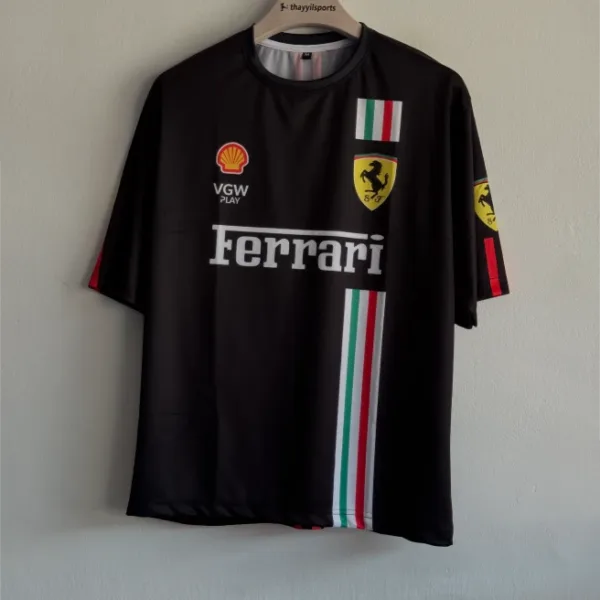 FERRARI FIVESLEEVE TSHIRT BLACK
