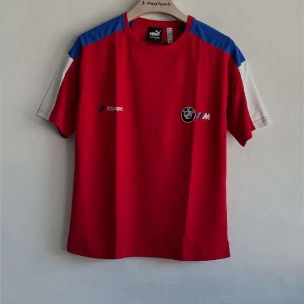 TSHIRT BMW M SPORT RED FIVESLEEVE EMBROIDERY