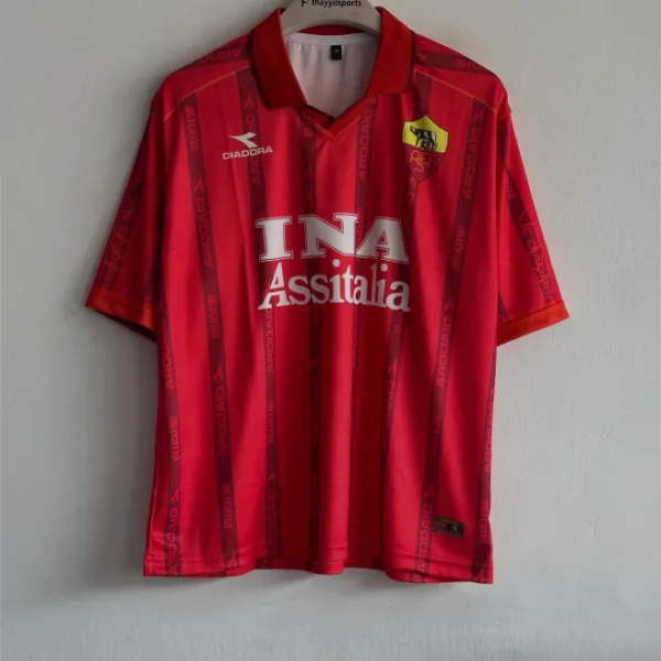 ROMA 1999-2000 HOME KIT CAFU FIVESLEEVE POLO