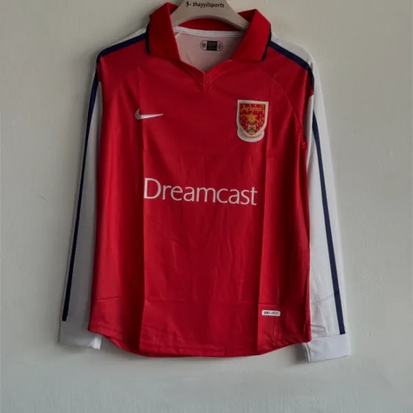 ARSANEL 2000-01 HOME KIT BERGKAMP FULLSLEEVE POLO EMBROIDERY