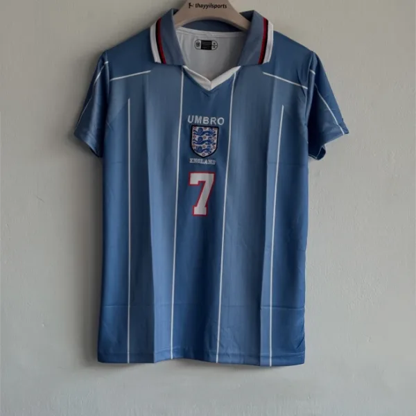 ENGLAND 1996 AWAY KIT BECKHAM POLO EMBROIDERY