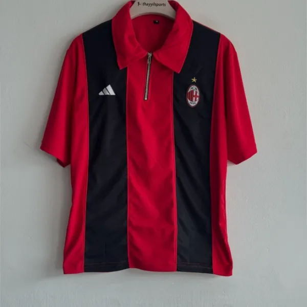 TSHIRT ACMILAN B/R FIVESLEEVE POLO EMBROIDERY WITH ZIP