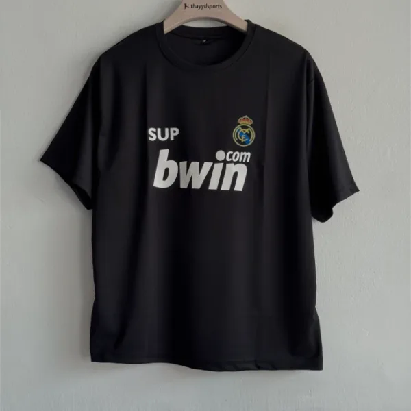 TSHIRT REAL MADRID ZIDANE BLACK FIVESLEEVE