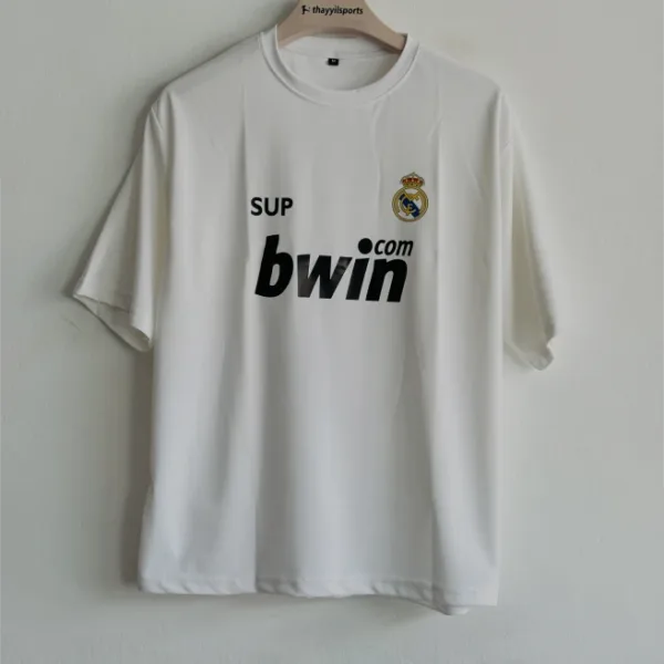 TSHIRT REAL MADRID RONALDO WHITE FIVESLEEVE