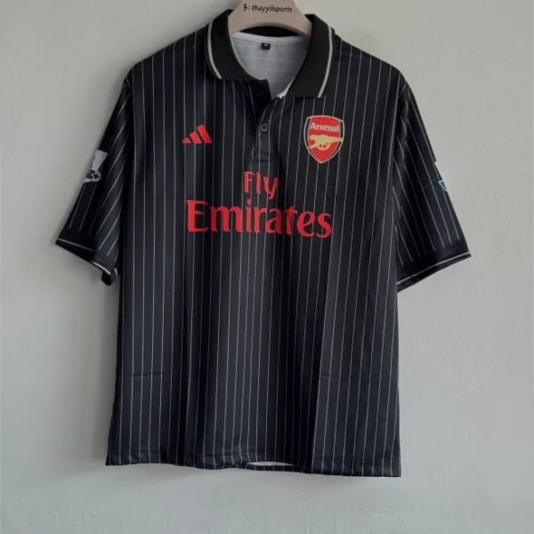 ARSANEL V.PERSIE BLACK STRIPE FIVESLEEVE POLO