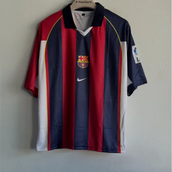 BARCELONA 2001 HOME SPECIAL KIT RONALDINHO FIVESLEEVE POLO