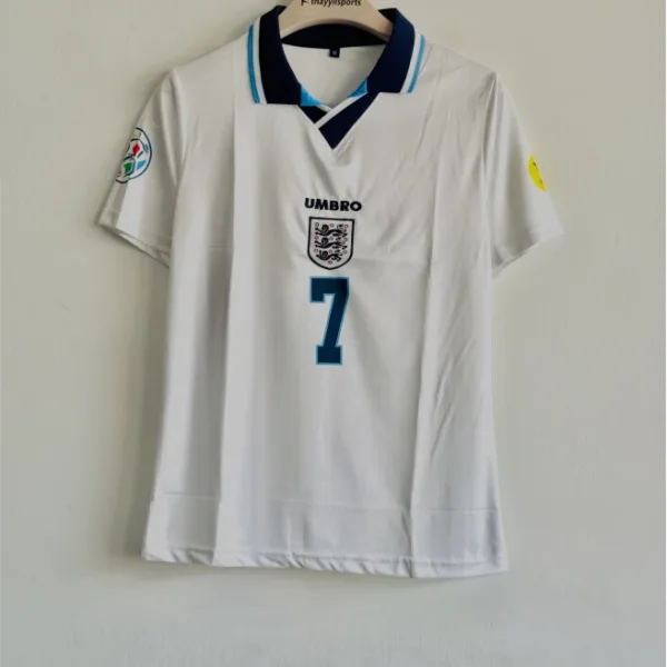 ENGLAND 1996 HOME KIT BECKHAM POLO EMBROIDERY PREMIUM